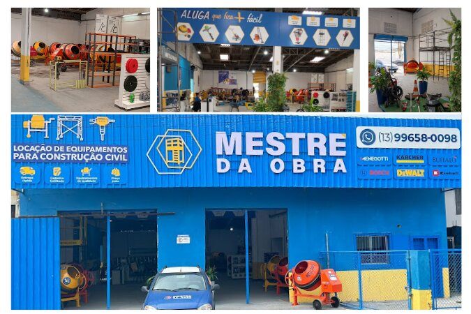 Loja Mestre da Obra Guarujá. Locação de Equipamentos em Guarujá e Região.